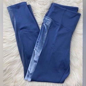 Blue Victoria Secret PINK Velvet Trim Cozy Leggings